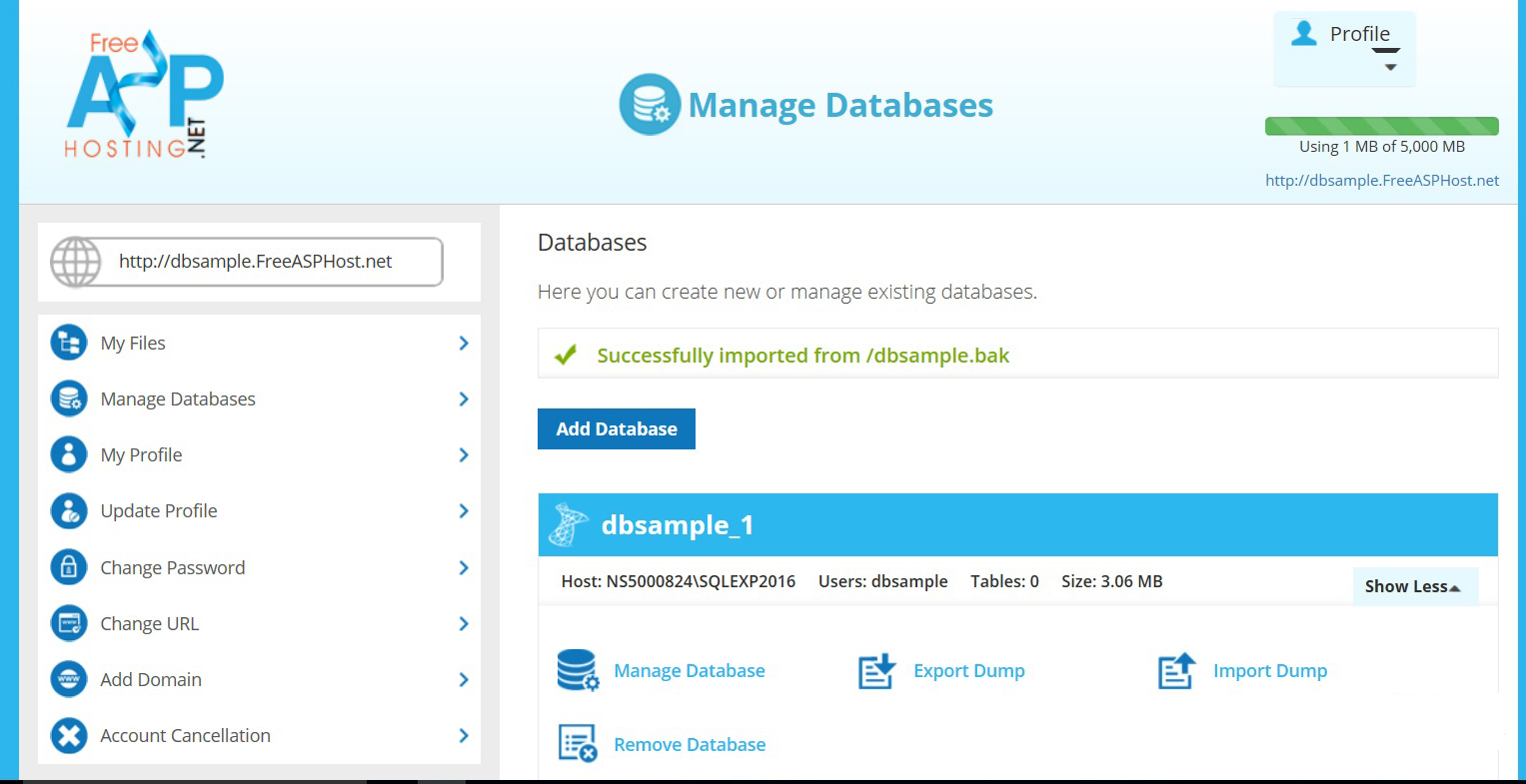 Free Database Hosting